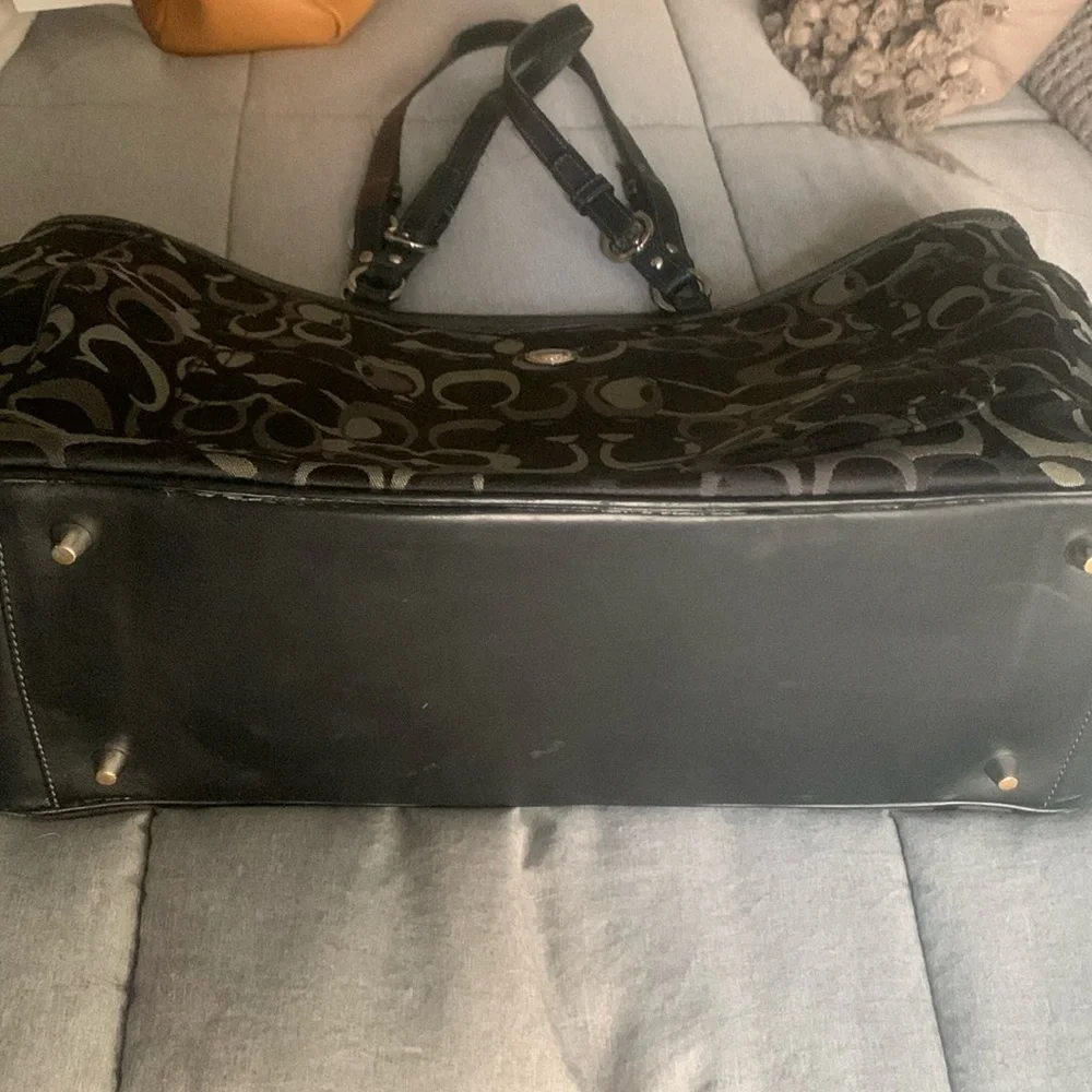 Coach Black & Gray diaper bag